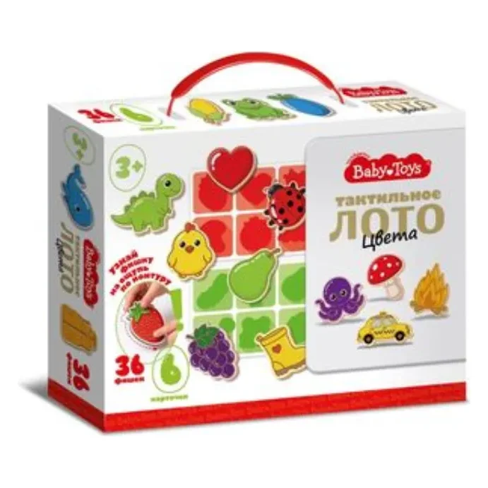 Лото "Тактильное Цвета" Baby Toys (36 деревянных фишек)
