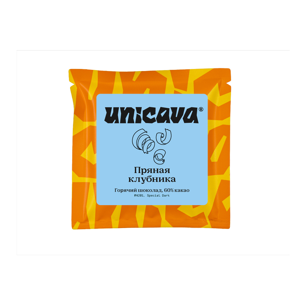 Пряная клубника, горячий шоколад 60 %